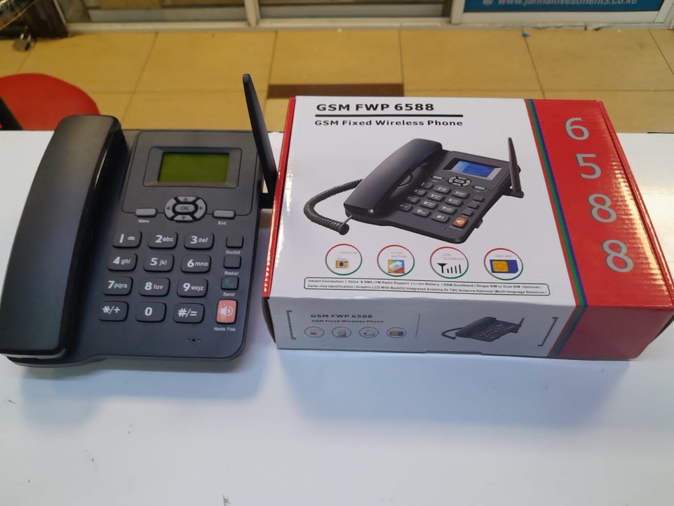 Generic ETS-6588 GSM Fixed Wireless Phone with External Antenna