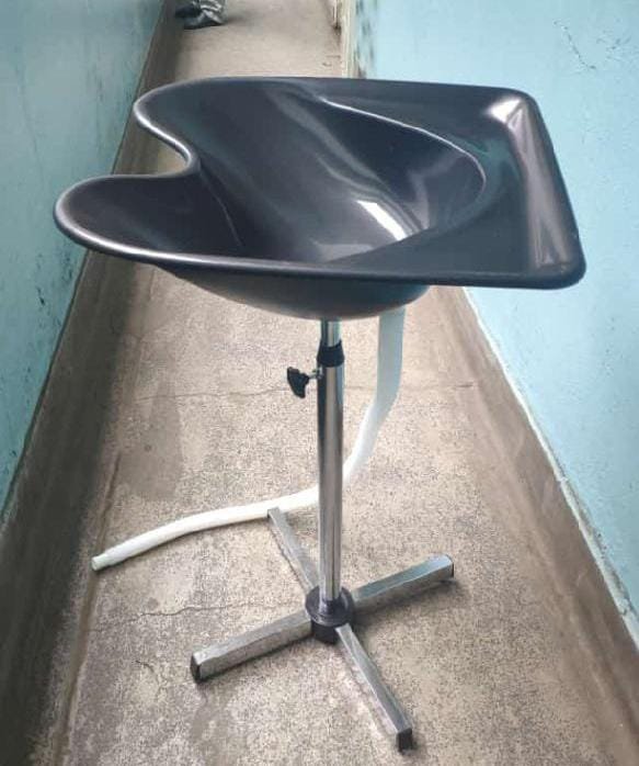 Professional Portable Height Adjustable Hair Washing Basin Salon Shampoo Sink with Drain Hose and Stable Stand