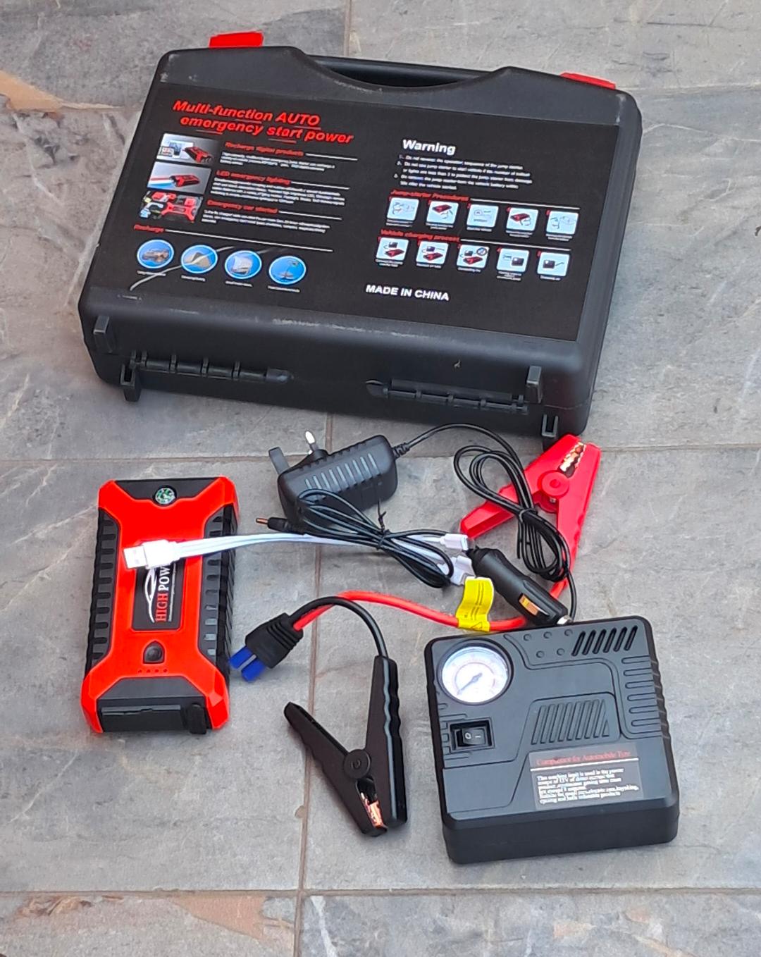Multifunctional car jump starter with air compressor 12v